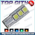 Topcity Newest Euro Error Free Canbus T10 3SMD 5050 Canbus 18LM Cold white - Canbus led